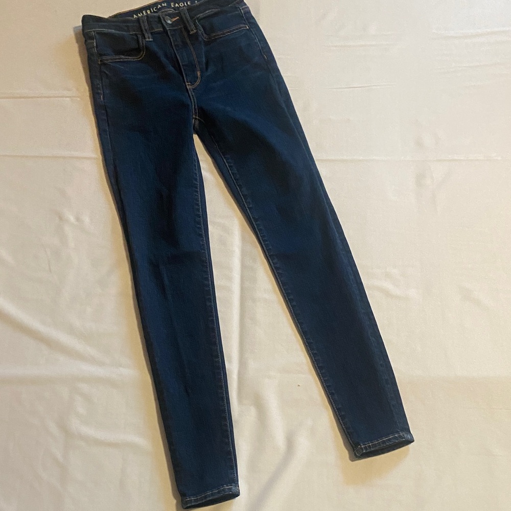 American Eagle Next Level Stretch Skinny Dark Wash Denim Jeans Women's Size 2